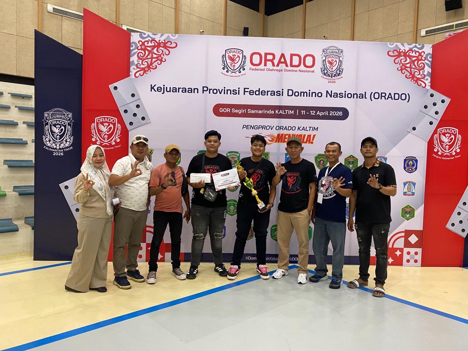 Tampil Perkasa di Samarinda, Reifan dan Asyraf Bawa Pulang Trofi Juara Domino ke Bontang