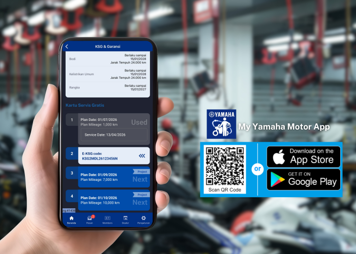 Yamaha Luncurkan E-KSG, Servis Gratis Kini Serba Digital