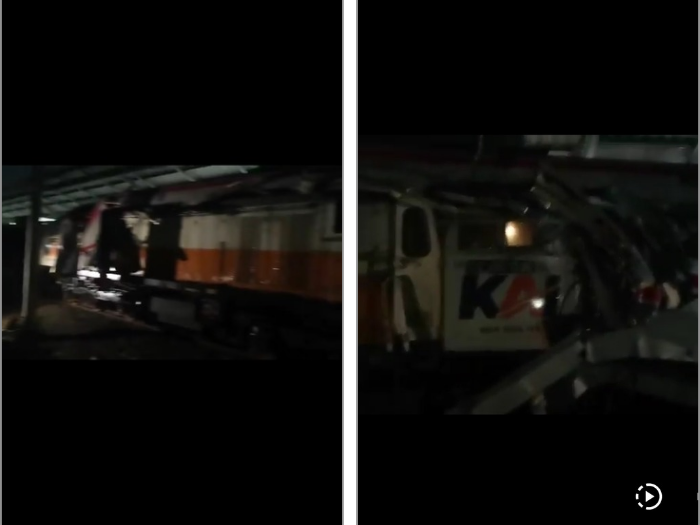 BREAKING NEWS! Kereta Jarak Jauh Tabrakan dengan KRL di Bekasi Timur