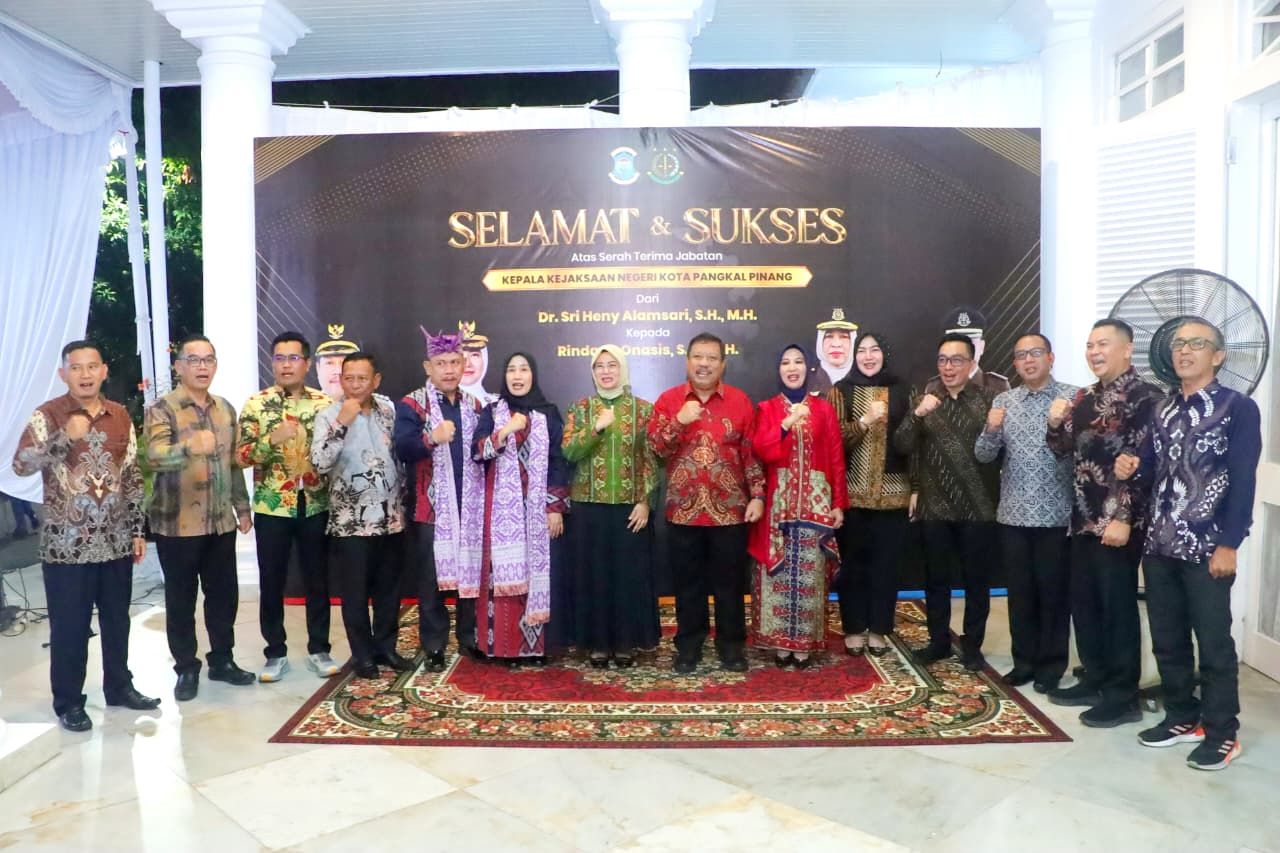Pisah Sambut Kajari Pangkalpinang, Prof Saparudin dan Rindang Onasis Siap Bersinergi