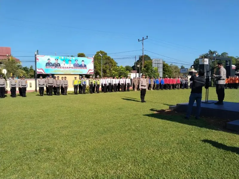 Langkah Preventif Kebakaran Hutan dan Lahan, Polres Tanjab Timur Laksanakan Apel Siaga