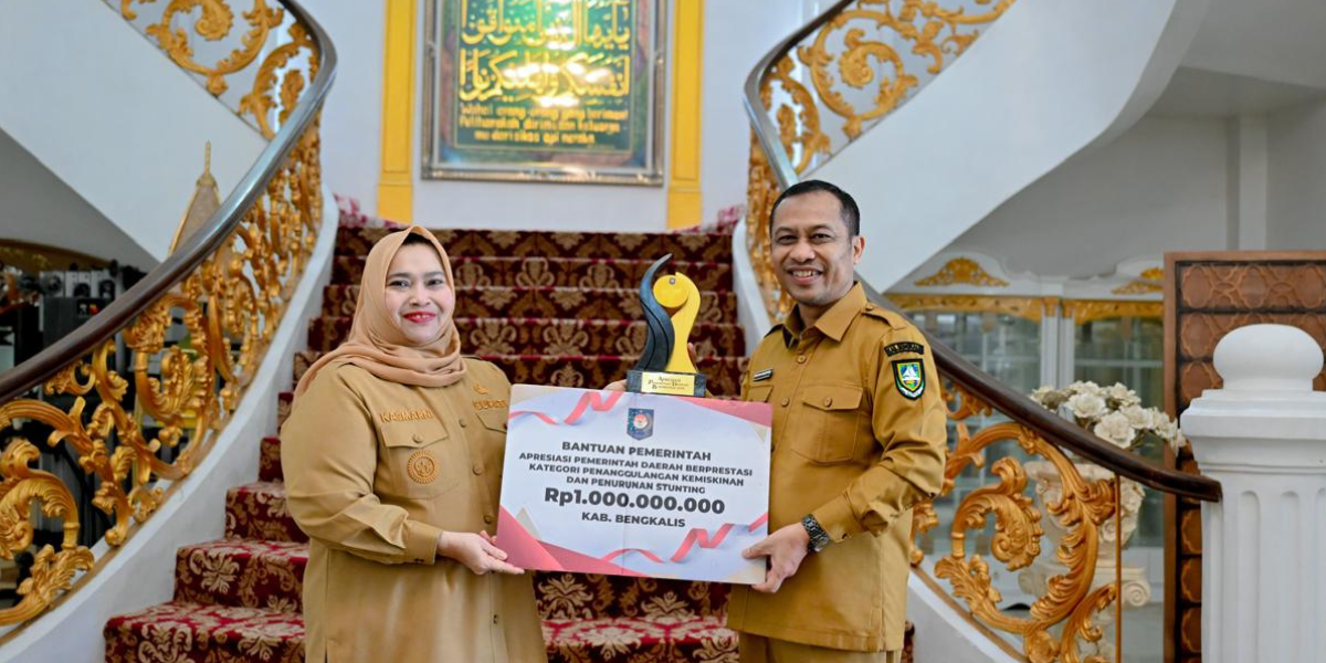 Bengkalis Masuk Tiga Besar Nasional Kategori Penurunan Kemiskinan dan Stunting