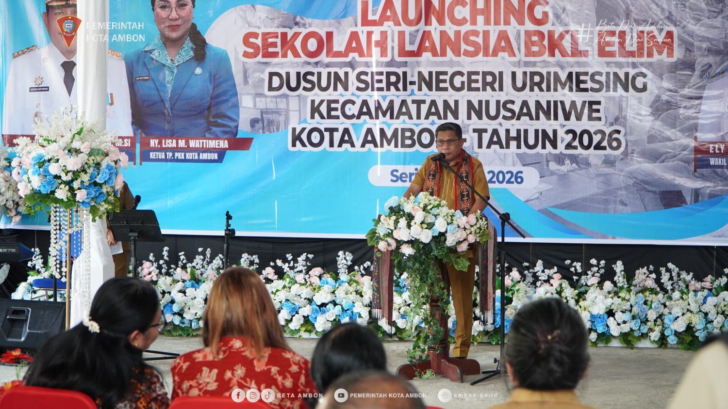 Luncurkan Sekolah BKL Elim, Bukti Pemkot Ambon Wajudkan Kota Ramah Lansia