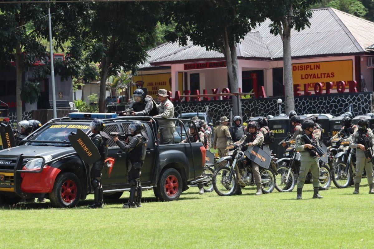 Amankan May Day 2026, Brimob Polda Gorontalo Intensifkan Latihan PHH dan Anti Anarkis