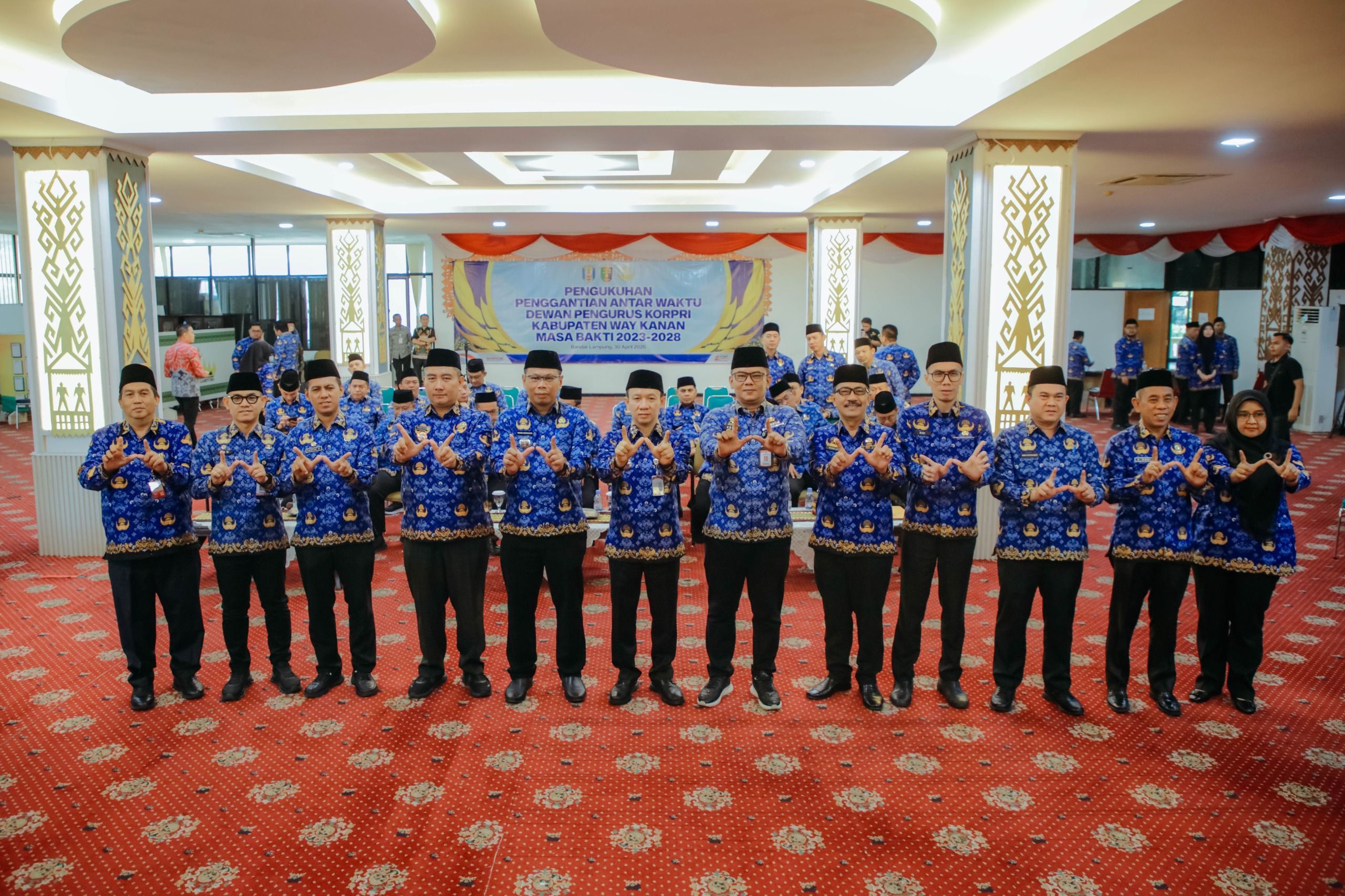 Dewan Pengurus Korpri Way Kanan PAW Masa Bakti 2023-2028 Dikukuhkan