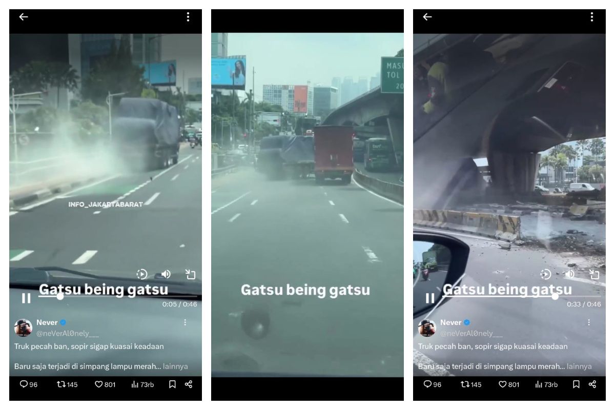Aksi Sigap Sopir Truk Alami Rem Blong di Turunan Fly Over Slipi: Korban Jiwa Nihil