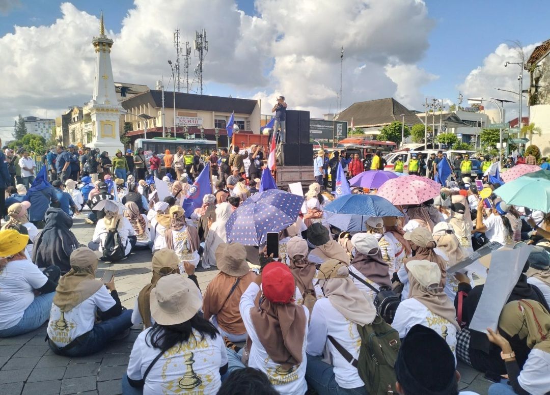May Day 2026 : 700 Buruh DIY Padati Tugu Jogja Desak Pengesahan RUU Ketenagakerjaan Hingga Singgung Kebijakan Cukai
