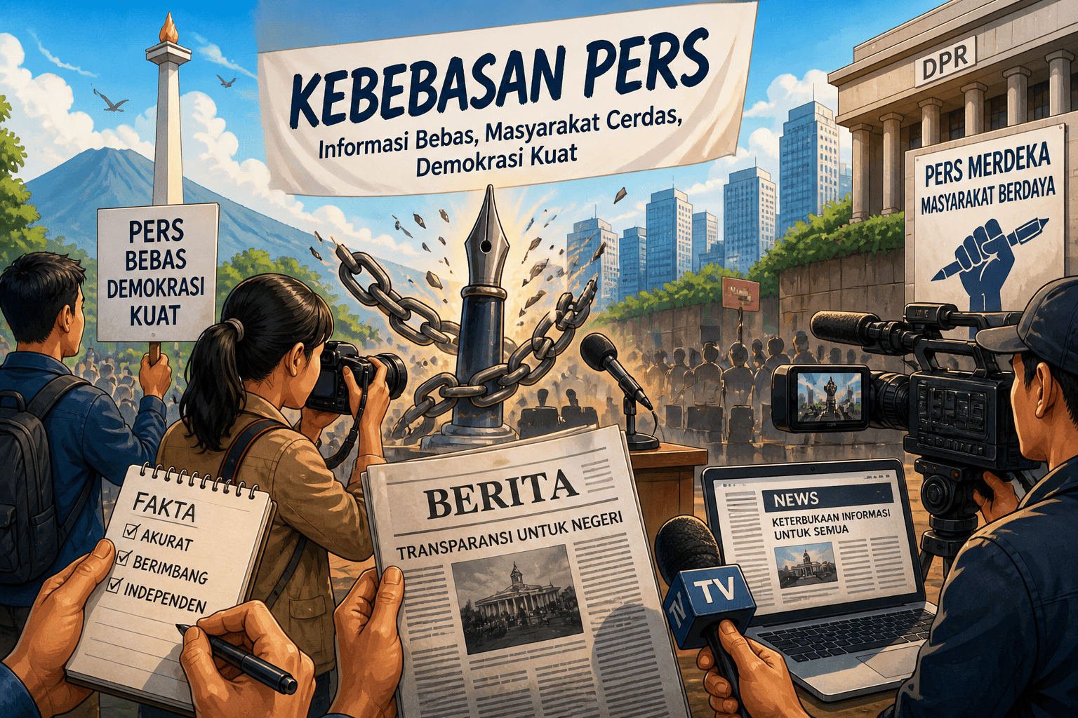 Kebebasan Pers Jadi Fondasi Demokrasi dan Kontrol Kekuasaan di Era Keterbukaan Informasi