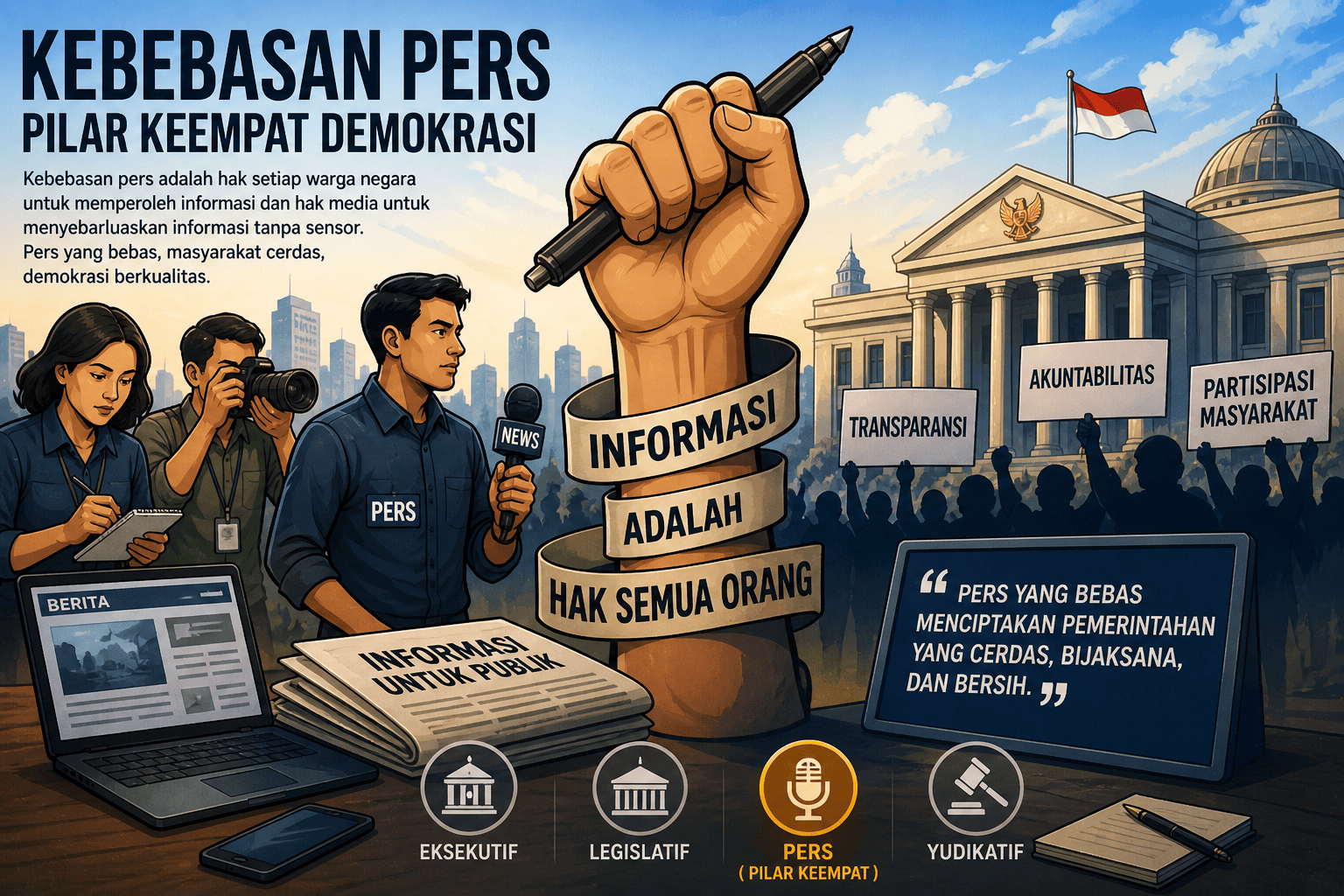 Pengertian Kebebasan Pers Serta Perannya Dalam Negara Demokrasi