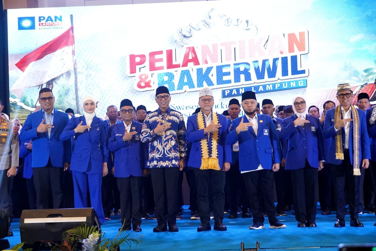 Zulkifli Hasan Lantik Pengurus PAN Lampung, Seluruh Kader Diminta Dukung Swasembada Pangan Nasional