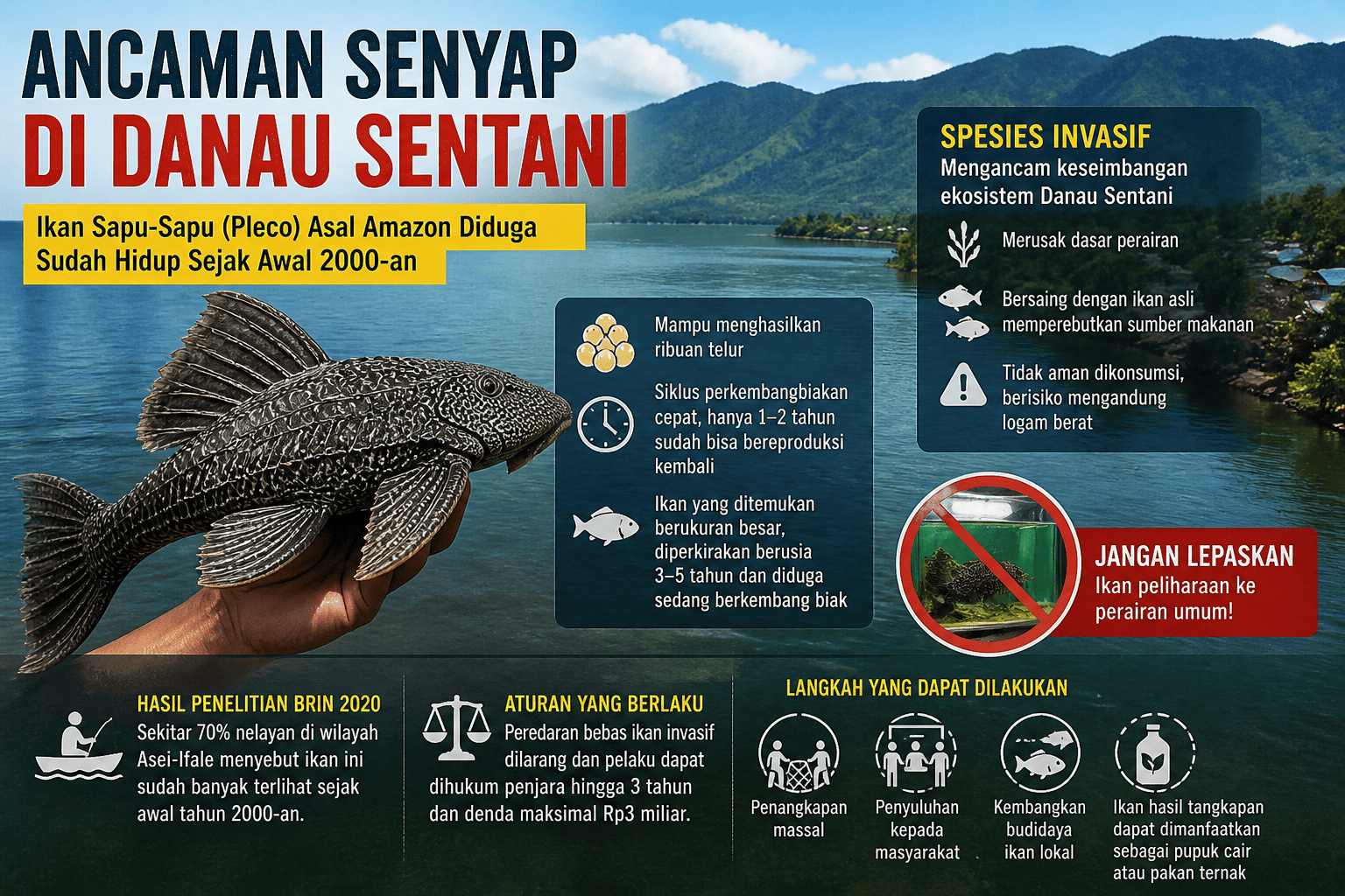 Ancaman Ikan Sapu-Sapu Di Danau Sentani Terungkap, Spesies Invasif Diduga Sudah Lama Berkembang