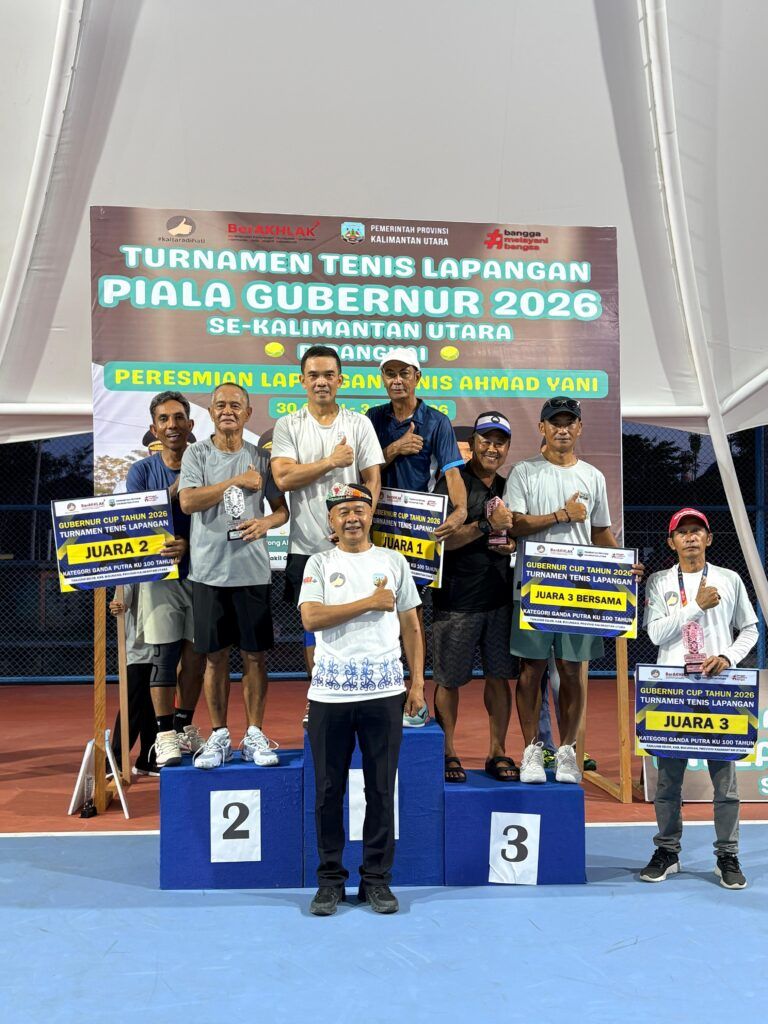Piala Gubernur Kaltara 2026 Tuntas, Ajang Tenis Tinggalkan Jejak Kebersamaan