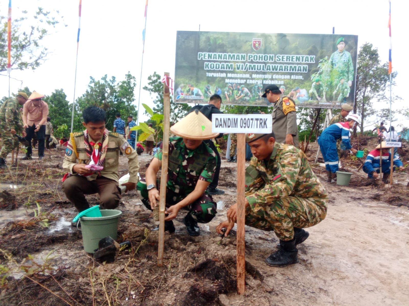 Gaungkan Aksi Hijau, Kodim 0907 Tarakan Tanam Ribuan Pohon di Tarakan Utara