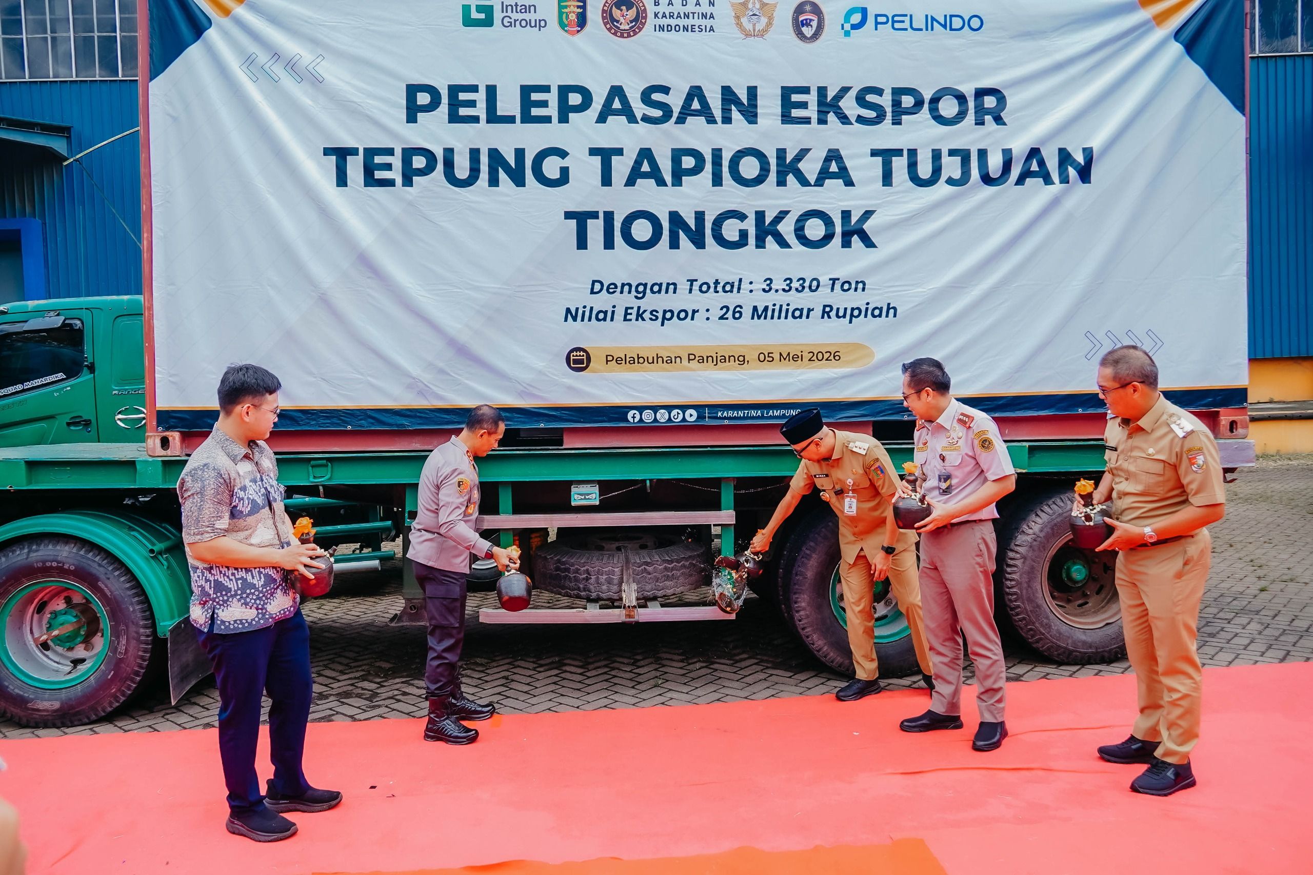 Lampung Ekspor 3.330 Ton Tapioka ke Tiongkok, Nilai Ekspor Rp 26 Miliar!
