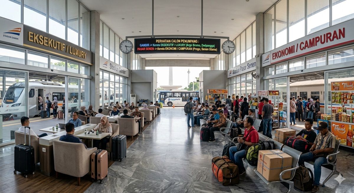 Gambir atau Pasar Senen? Panduan Navigasi Biar Gak Salah Pilih Stasiun di Jakarta