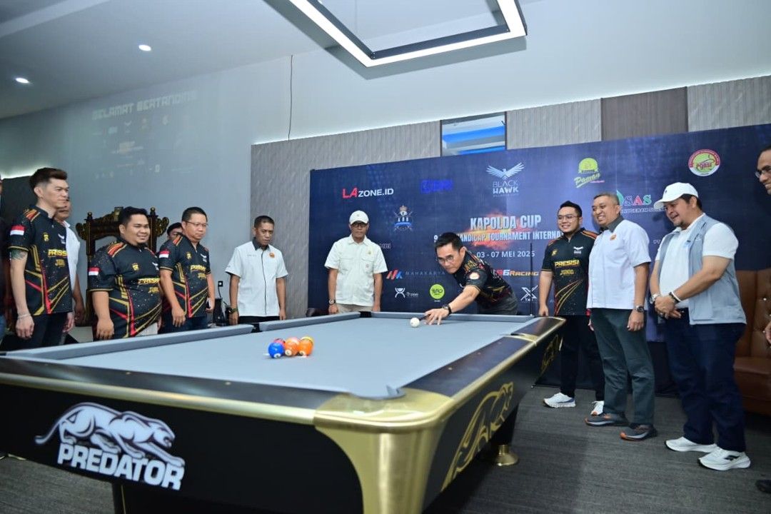 Dorong Prestasi Atlet, Kapolda Jambi Gelar Turnamen Biliar Internasional 9 Ball