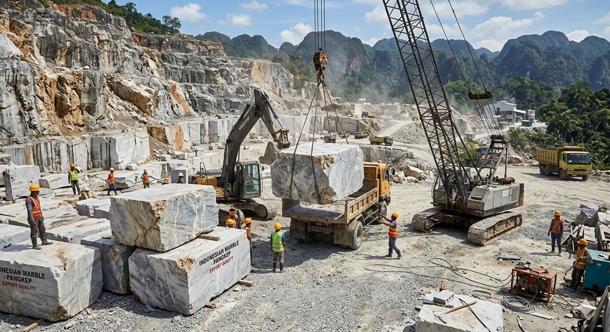 Emas Putih Indonesia: Memetakan Sentra Marmer Terbaik dari Tulungagung hingga Pangkep