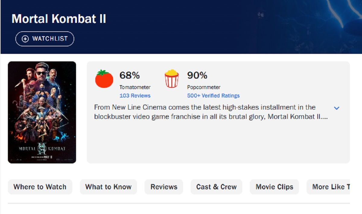 Mortal Kombat 2 Mendapatkan Rating Paling Tinggi di Antara Tiga Rilisan Franchise Sebelumnya