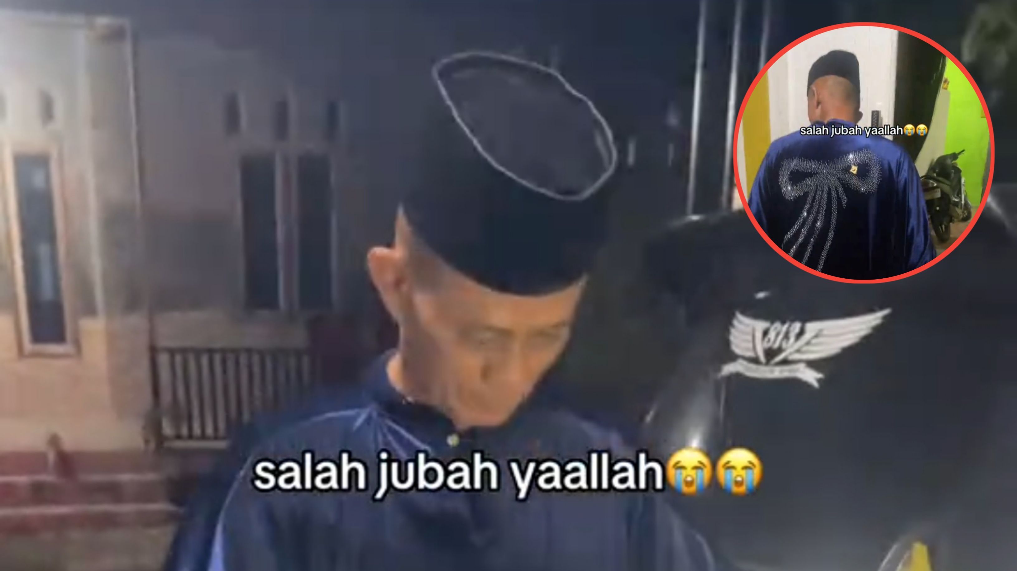 Salah Pakai Baju Karena Mati Lampu, Bapak ini Jadi Perhatian Saat Salat Berjamaah di Masjid