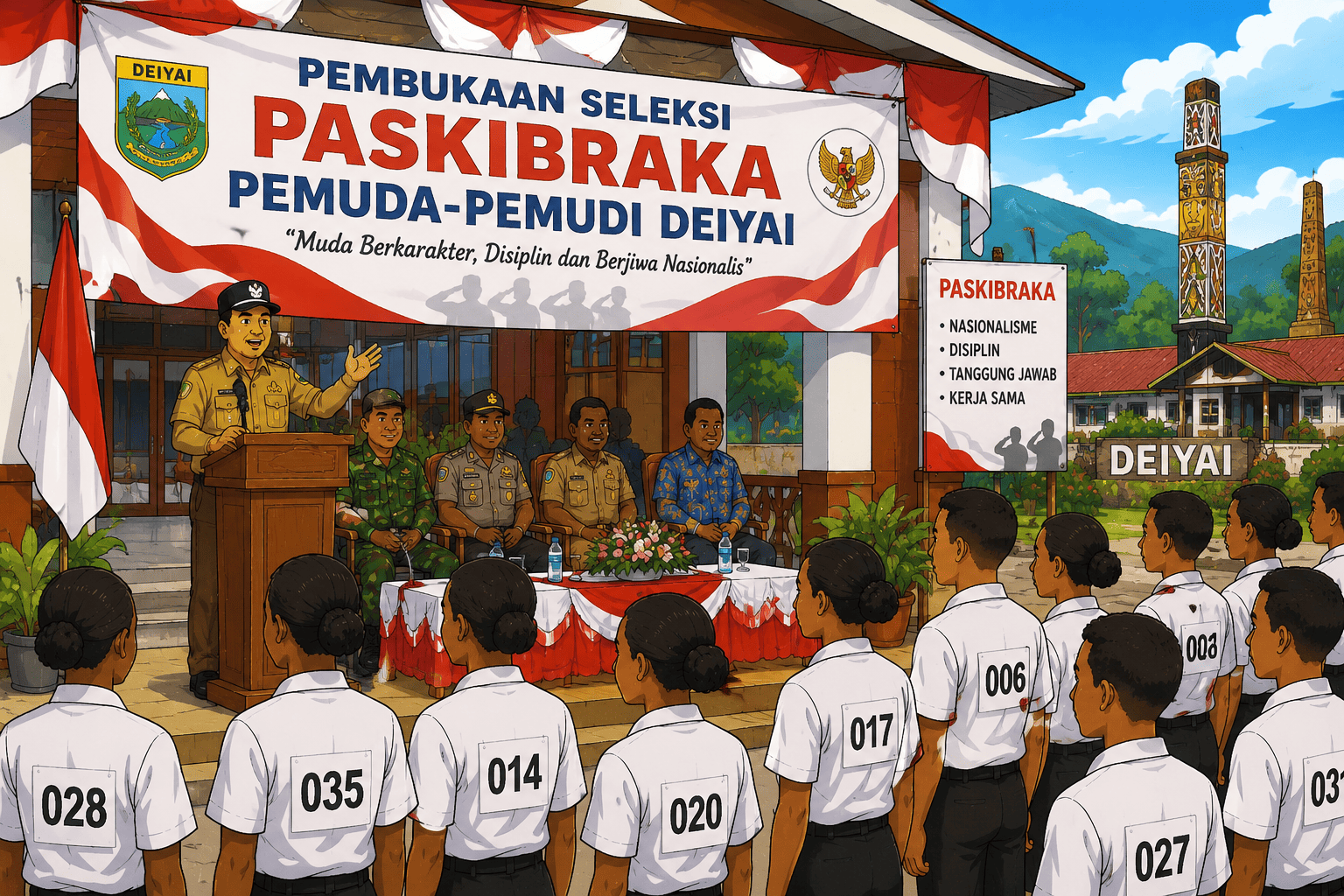 Jelang HUT RI-81, Pemkab Deiyai Buka Seleksi Calon Paskibraka