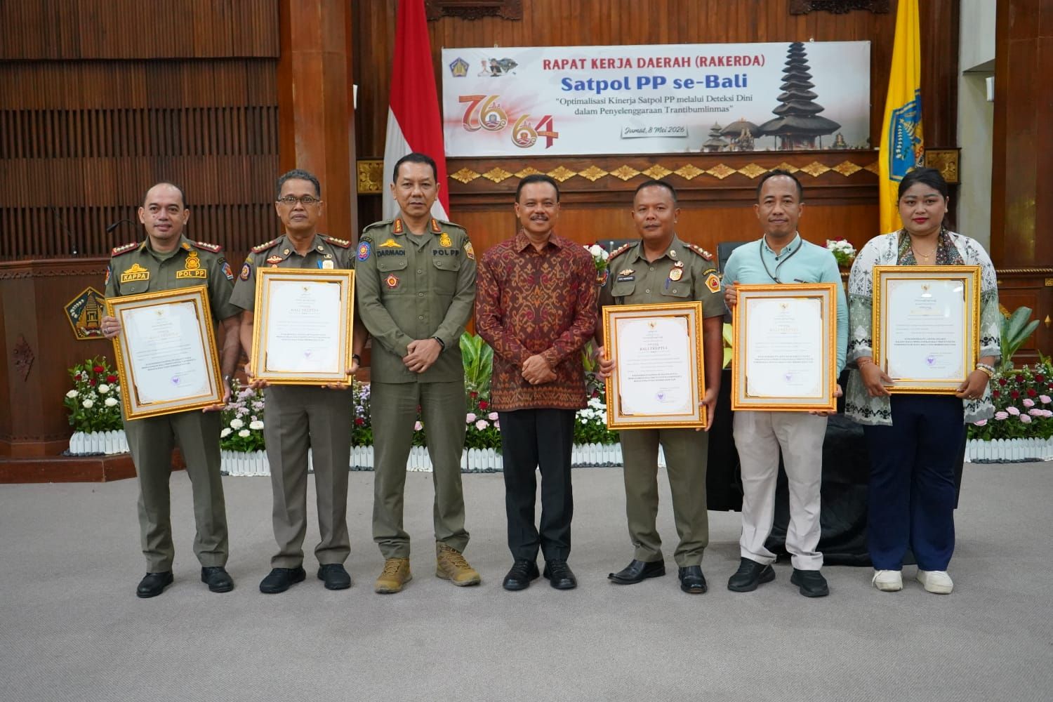 Rakerda Satpol PP se-Bali, Buleleng Masuk Daerah Penerima Penghargaan Bali Trepti