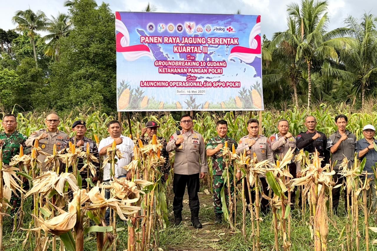 Wakapolda Maluku Utara Hadiri Panen Raya Jagung Serentak di Sofifi