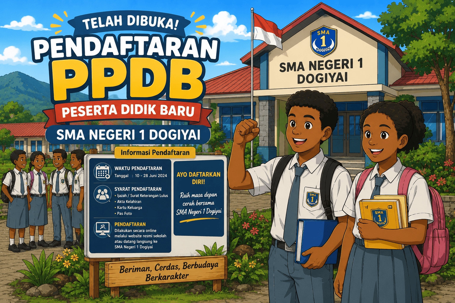 SMA Negeri 1 Dogiyai Buka Pendaftaran Siswa Baru Hingga 30 Juni 2026