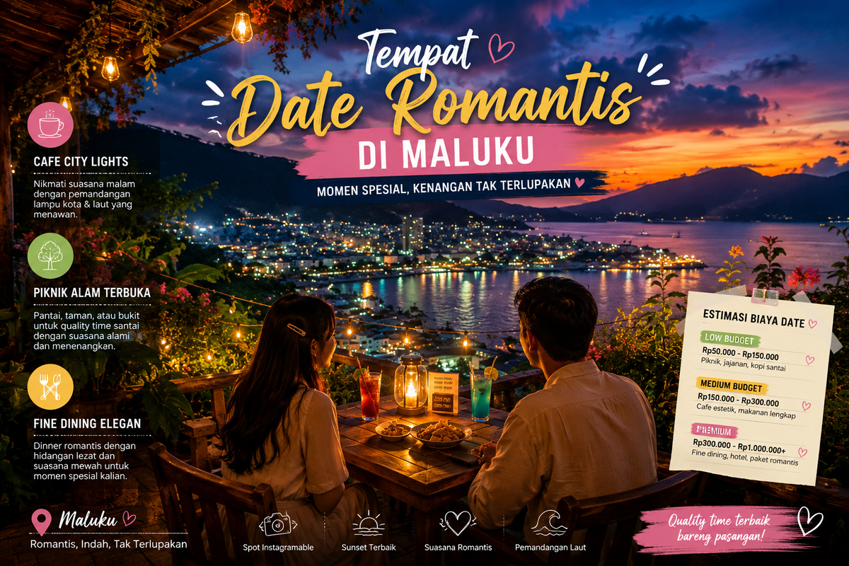 Rekomendasi Tempat Nge-date Bareng Pasangan di Maluku, Ada City Lights dan Spot Romantis!