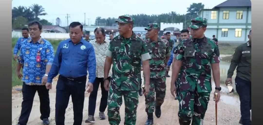 Danrem 031 Wira Bima Tinjau Pembangunan Makodim Kuansing, Ditargetkan Resmi Agustus 2026