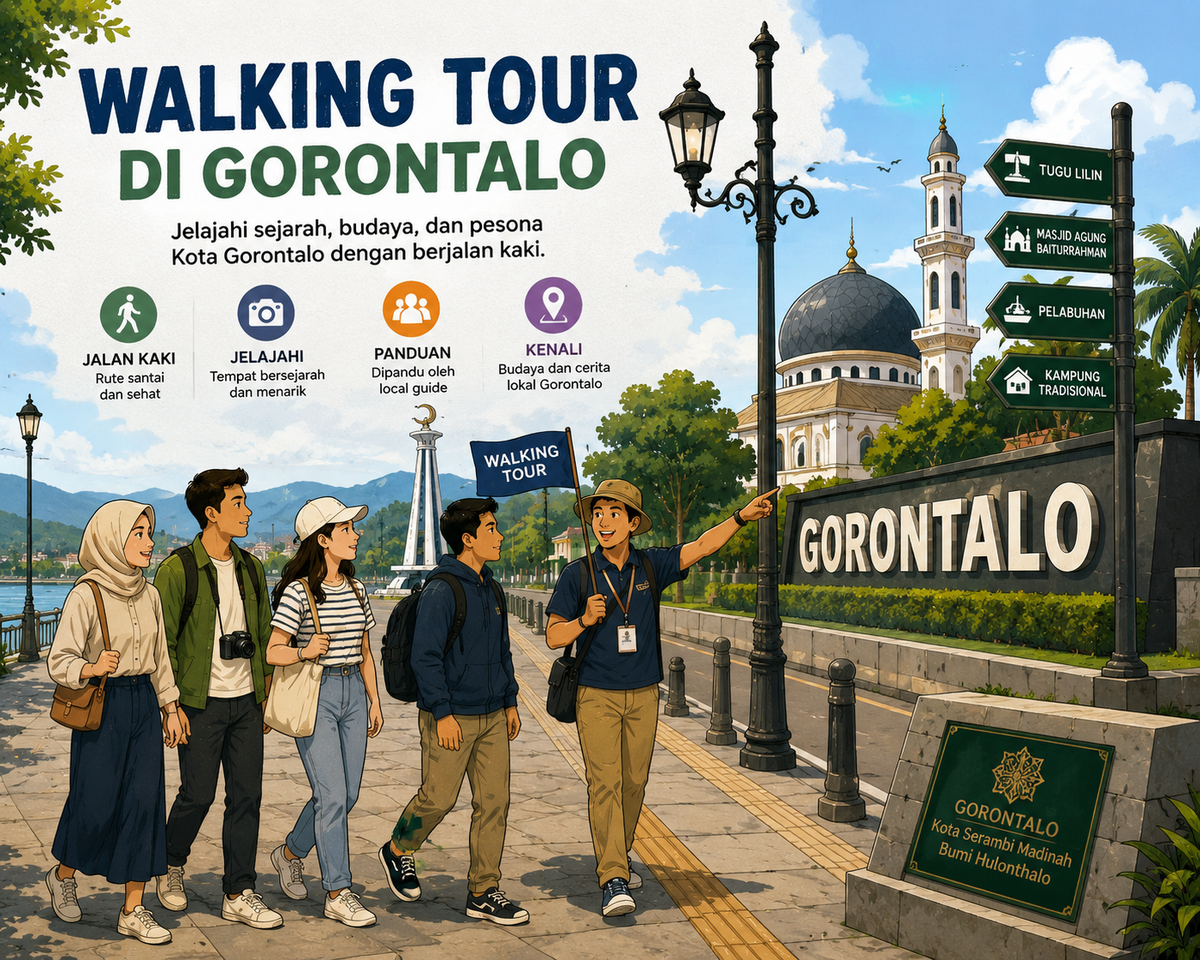 Walking Tour Gorontalo: Menjelajahi Sudut Tersembunyi, Rute, Sejarah, dan Kulinernya