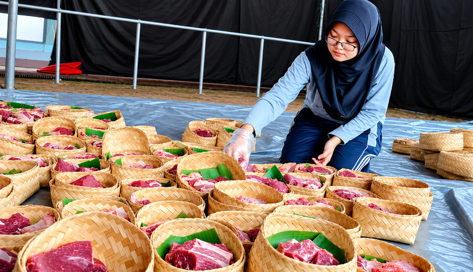 Saat Daging Kurban Kembali ke Alam, Besek Bambu Jadi Simbol Kepedulian Lingkungan