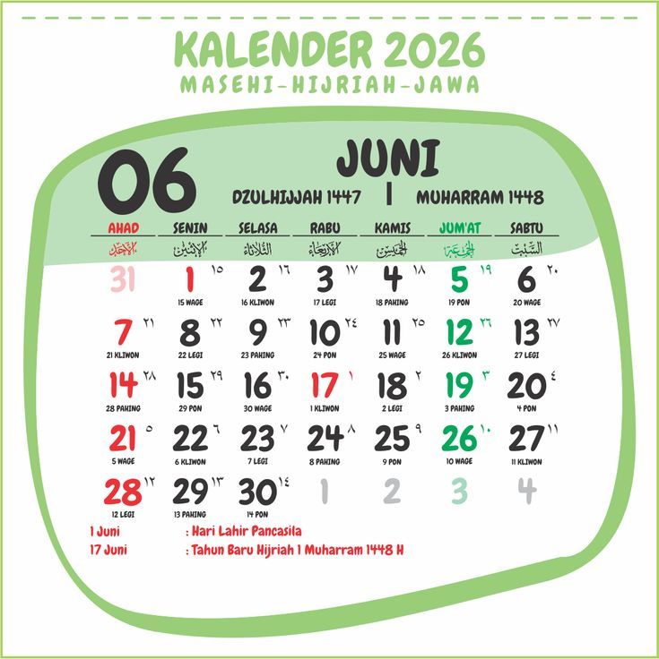 1 Juni Hari Apa Tanggal Merah? Simak Sejarah dan Sisa Libur Nasional 2026!