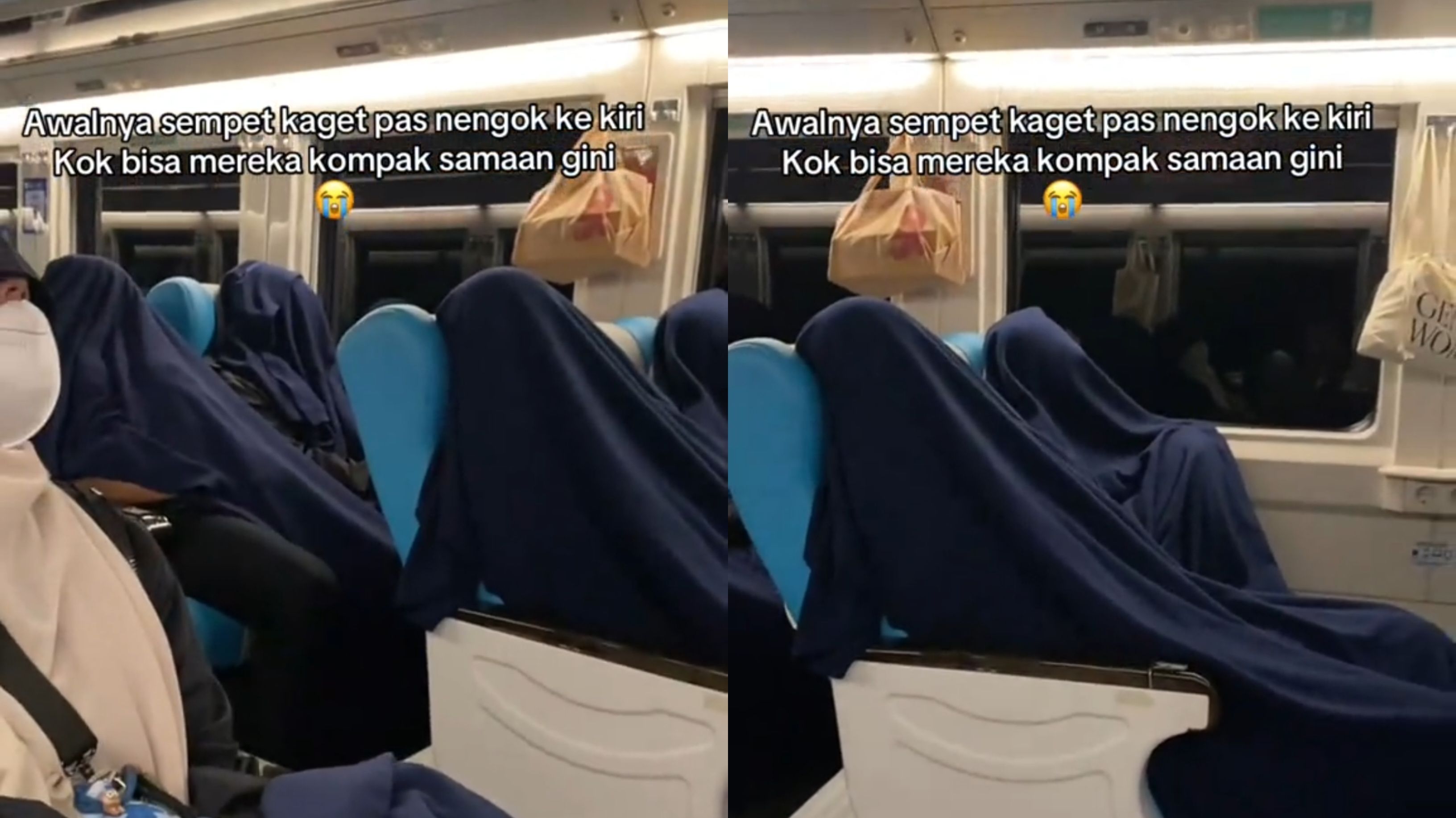 Penumpang Kereta Ini Bikin Kaget, Kompak Berselimut hingga Menutupi Kepala!