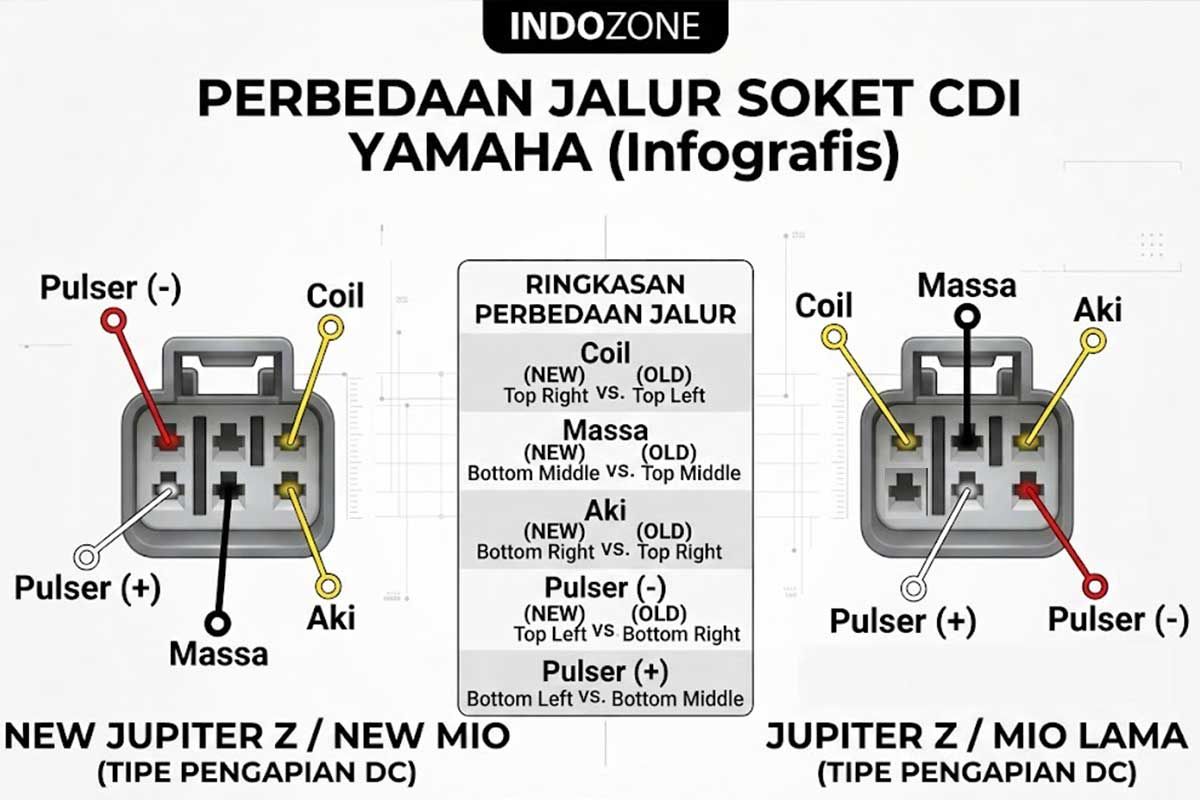 Rahasia Jalur Soket CDI Jupiter Z: Apakah Sama dengan Mio dan Vega ZR?