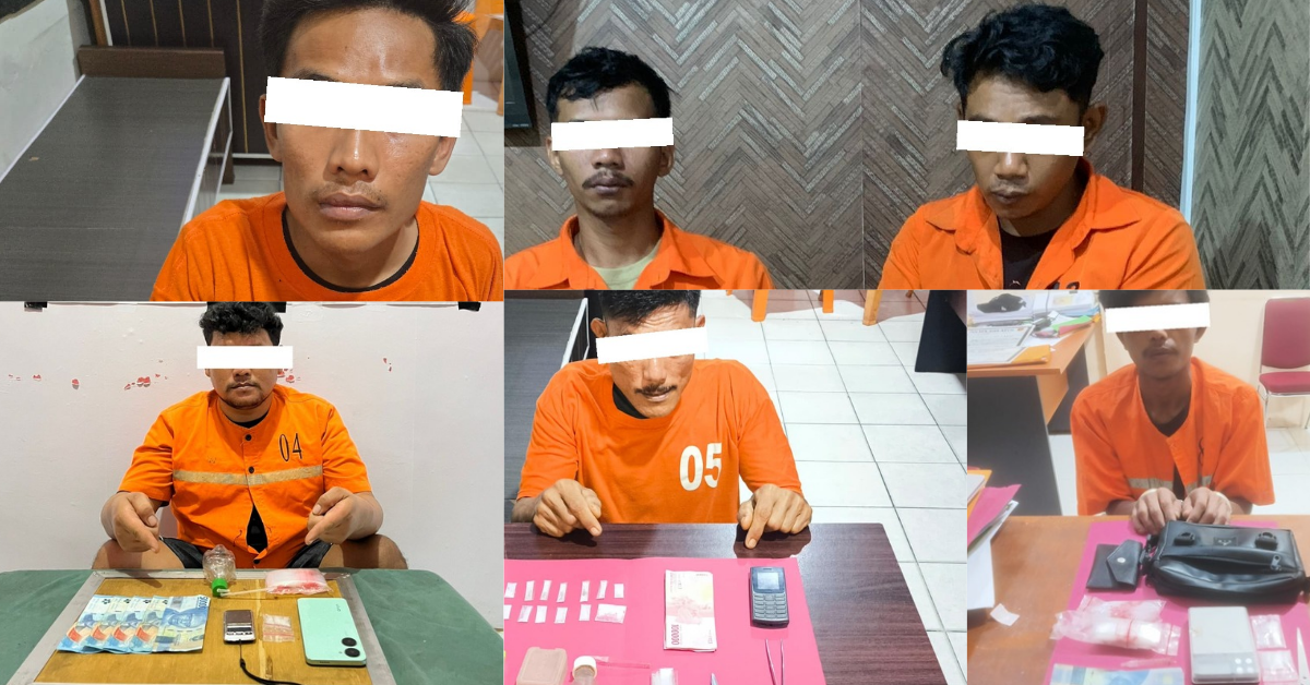 5 Kasus Narkoba Diungkap dalam Sepekan, Polisi Tangkap 6 Pelaku dan Sita Sabu di Bengkalis