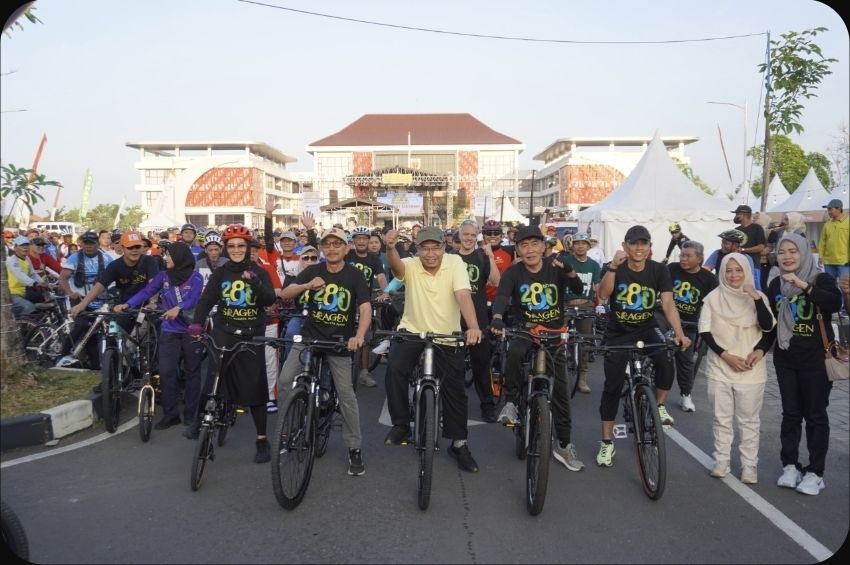 Gowes Bareng Perayaan HUT Ke-280 Kabupaten Sragen Berlangsung Meriah