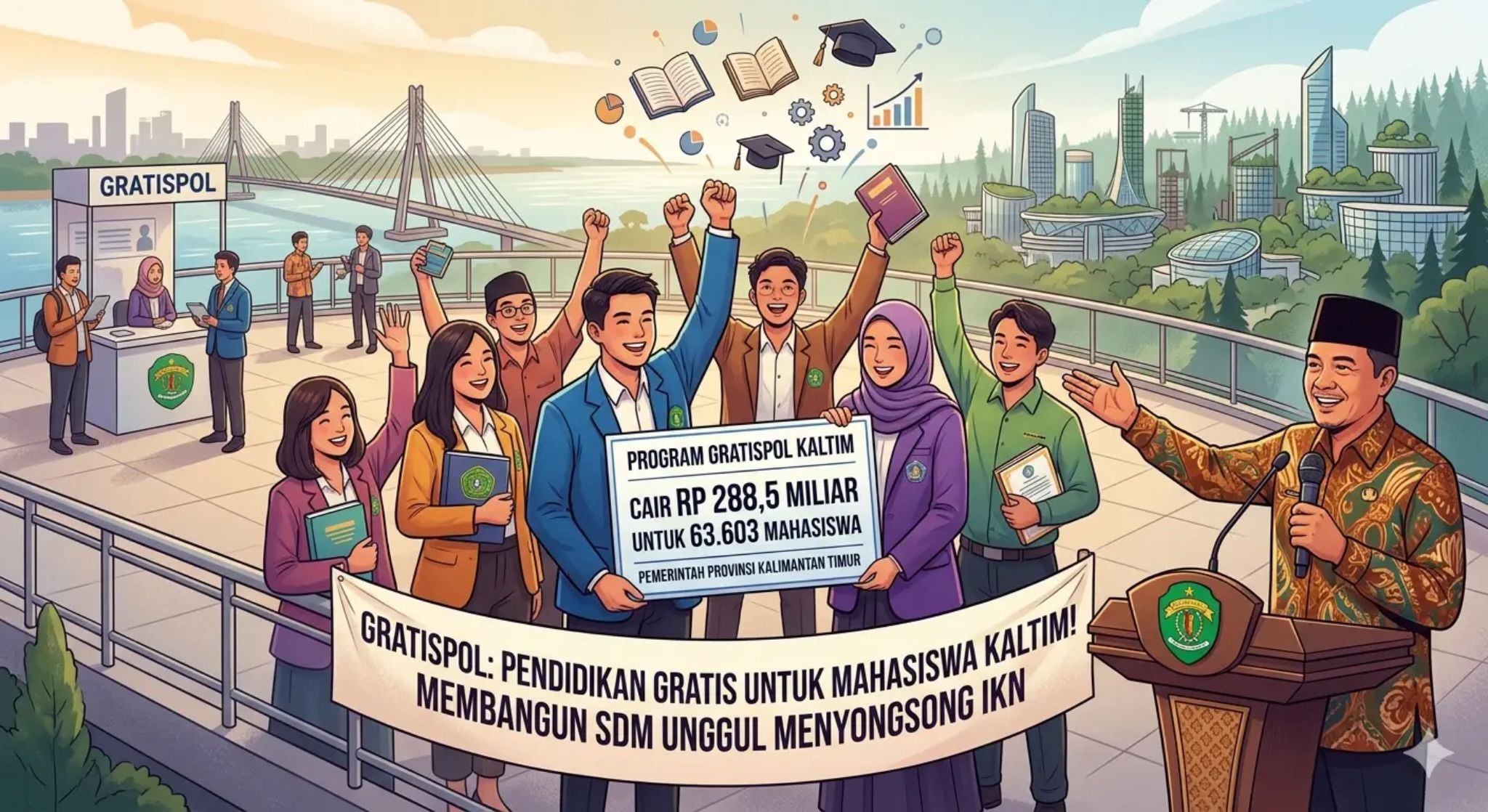 Kuota Beasiswa Gratispol Masih Tersisa untuk 90 Ribu Mahasiswa, Gubernur: Segera Daftar!