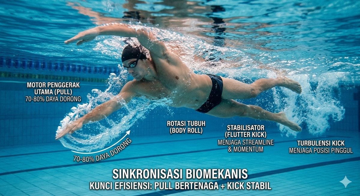 Analisis Biomekanika Gaya Bebas: Memaksimalkan Daya Tarik Lengan dan Efisiensi Kepakan Kaki!