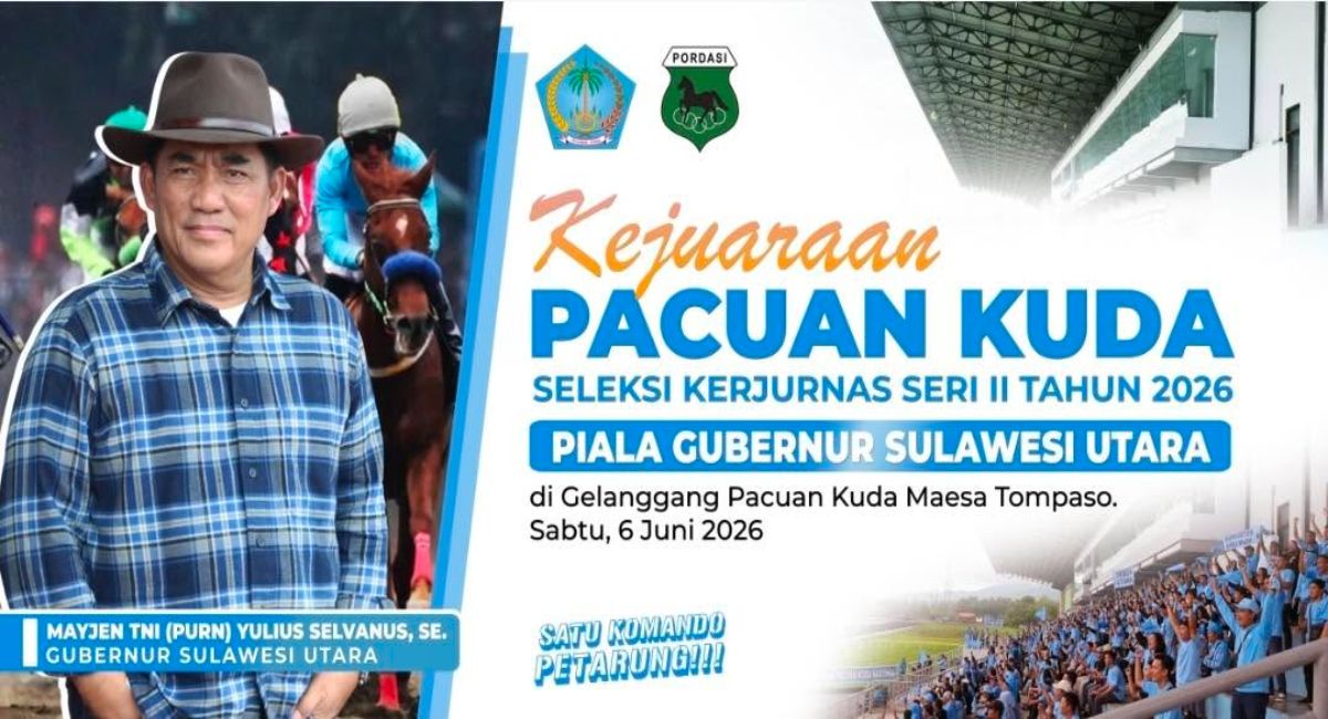 HARI INI! Kejuaraan Pacuan Kuda Piala Gubernur Sulut di Tompaso