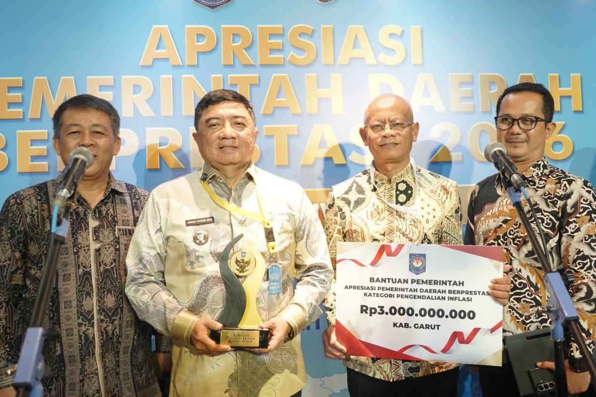 Garut Raih Penghargaan Pengendalian Inflasi Terbaik I Regional Jawa-Bali dari Kemendagri