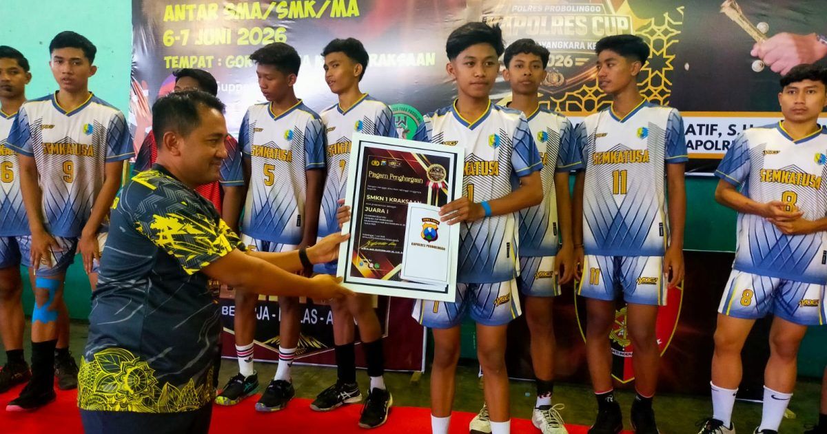Kejuaraan Bola Voli Kapolres Cup Probolinggo 2026 Perkuat Pembinaan Atlet Voli Pelajar Kabupaten Probolinggo