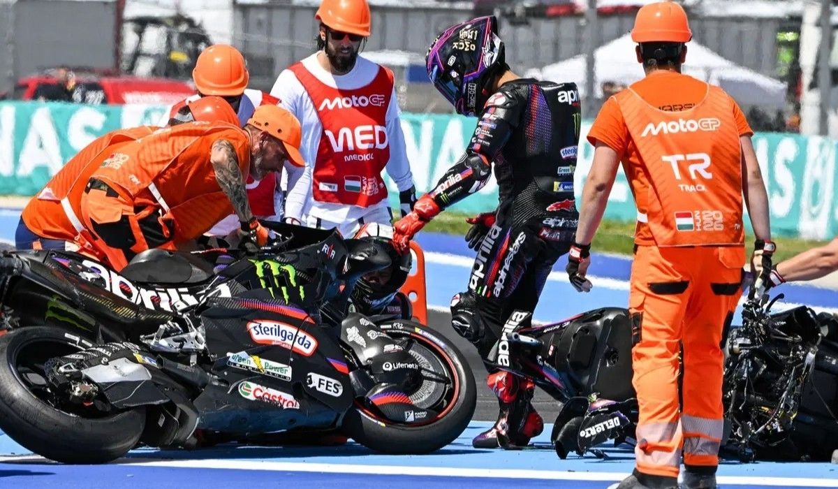 Jadi Biang Kerok Kecelakaan di Lap Pertama GP Hungaria, Jorge Martin Minta Maaf: Saya Hilang Kendali