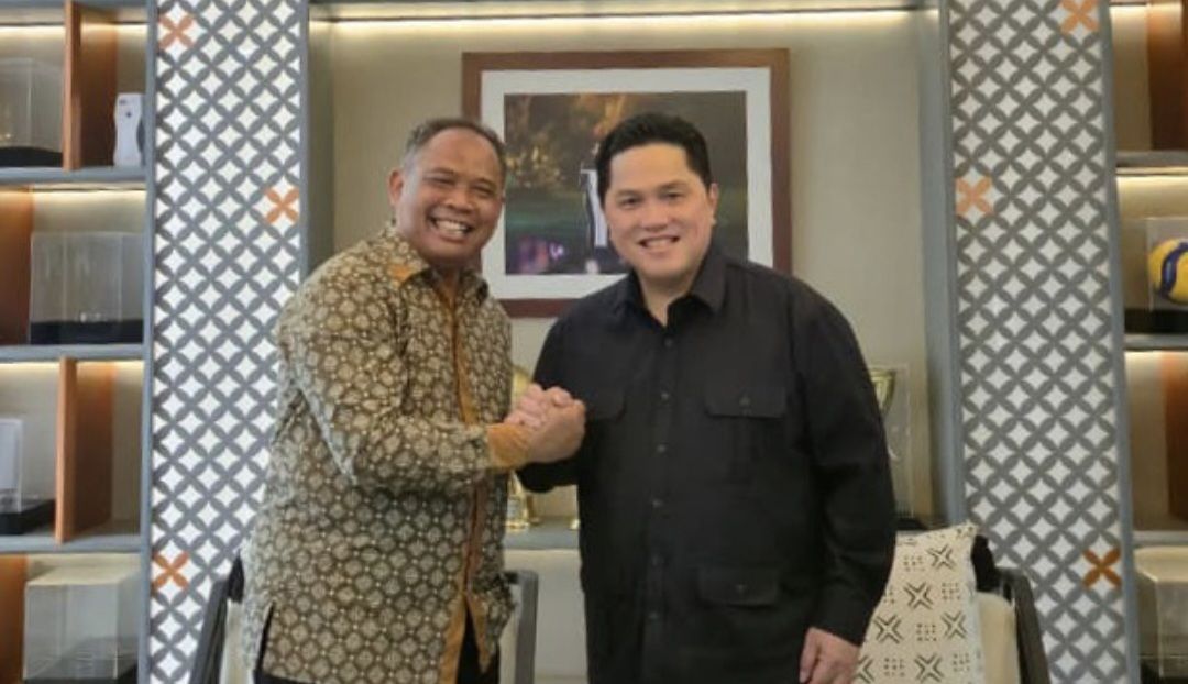 Bupati Sleman Harda Kiswaya Temui Erick Tohir Minta Rekomendasi Revitalisasi Stadion Tridadi