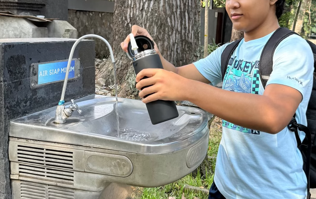Simpang Balapan Malang Kini Punya Air Minum Gratis, Jadi Andalan Warga Saat CFD