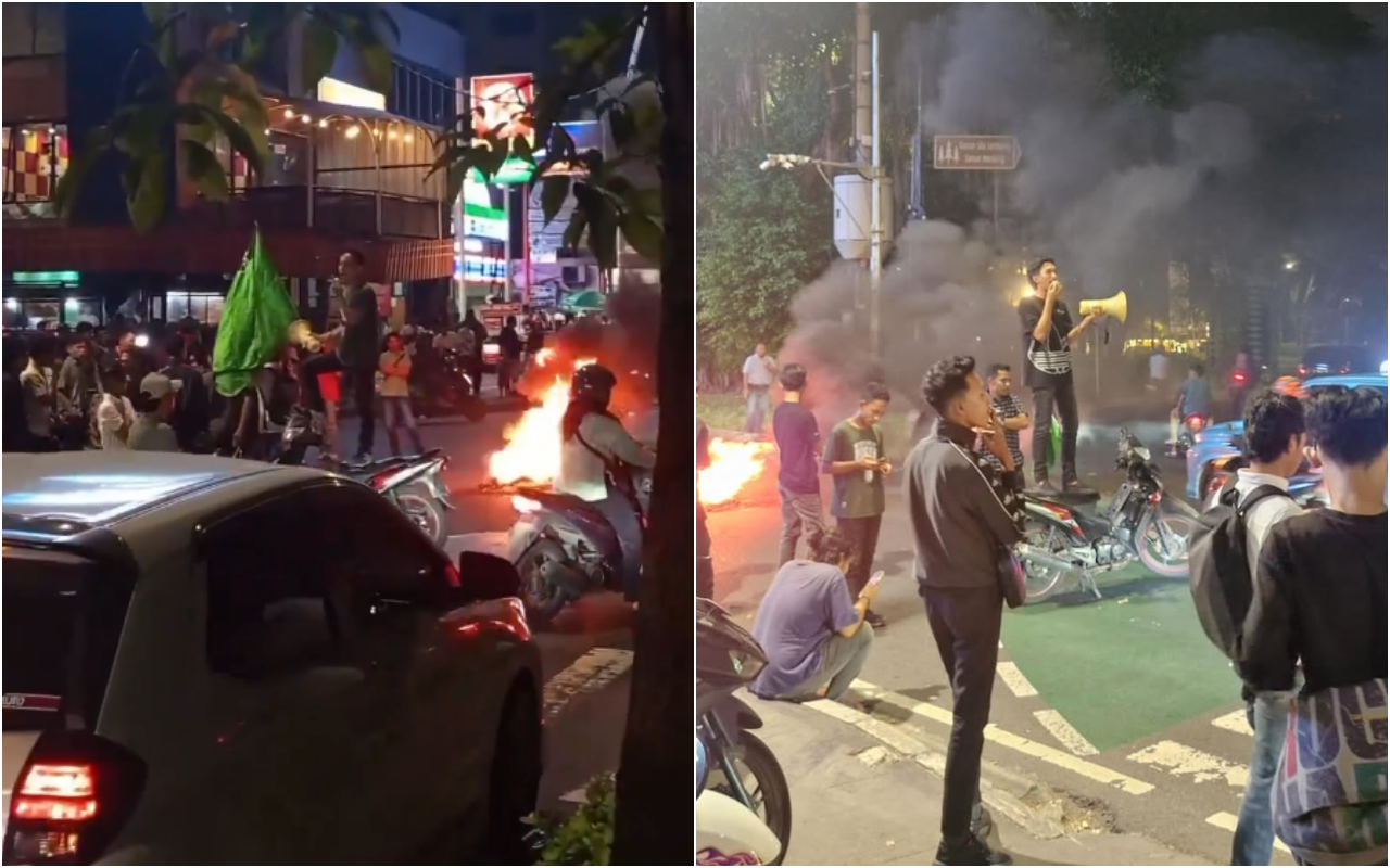 Sekelompok Ormas Gelar Aksi di Cikini Semalam, Ada Aksi Bakar-Bakar!