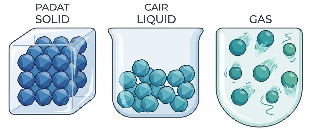 Sifat Benda Padat Cair dan Gas: Ciri, Perbedaan, serta Contohnya