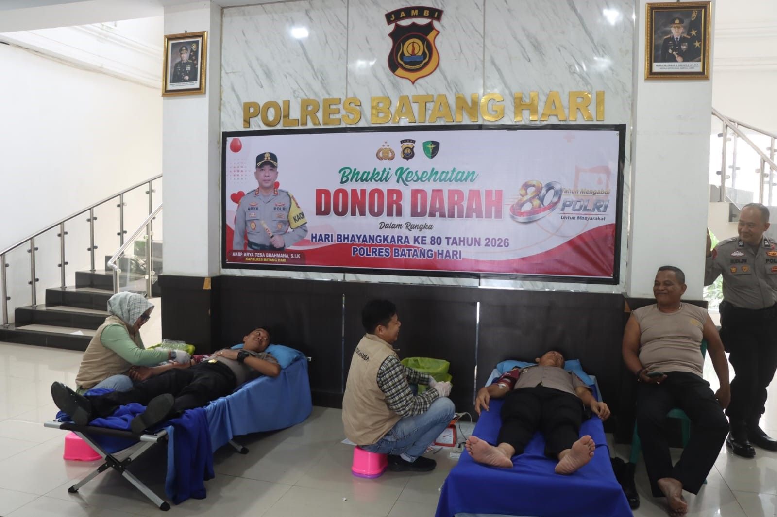 Peringati Hari Bhayangkara ke-80, Polres Batang Hari Gelar Aksi Donor Darah, Kumpulkan 42 Kantong
