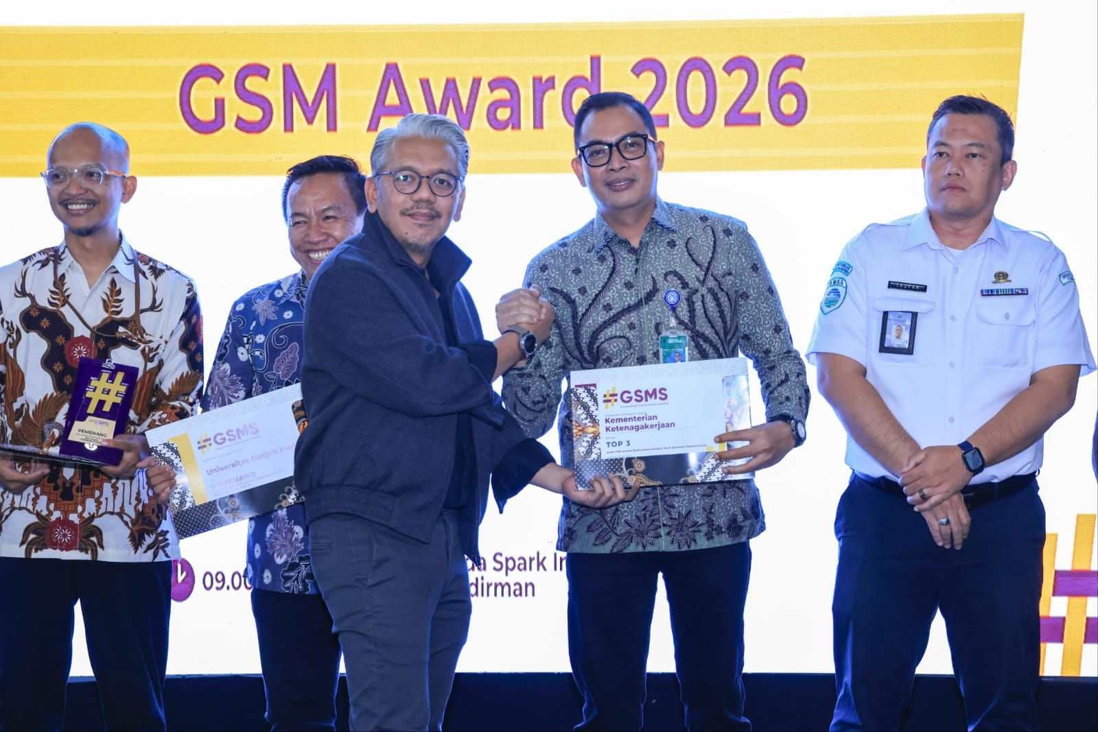 Kemnaker Borong 2 Penghargaan GSMS 2026 Berkat Informasi Ketenagakerjaan yang Akurat