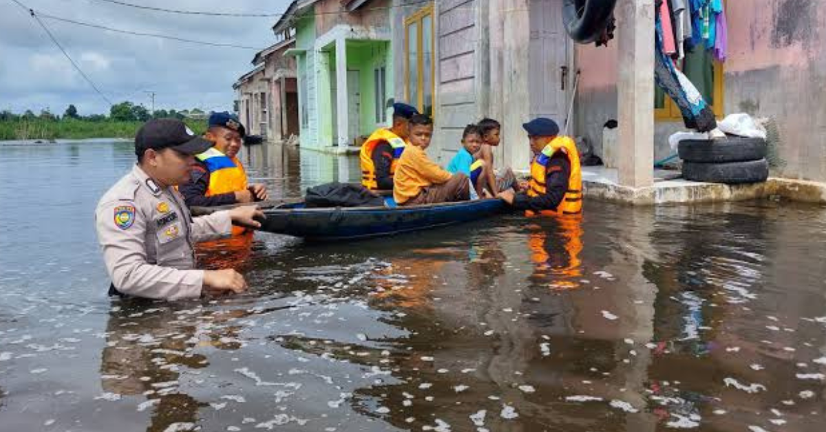 Antisipasi Cuaca Ekstrem, Cek Titik Lokasi Langganan Banjir di Rohil