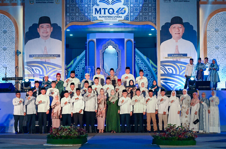 MTQ Sumut 2026 Resmi Dibuka, Bobby Dorong Penguatan Syiar dalam Pemerintahan